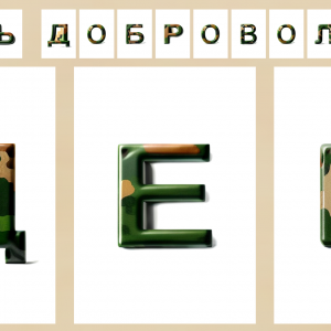 Напис-розтяжка : "День добровольця"